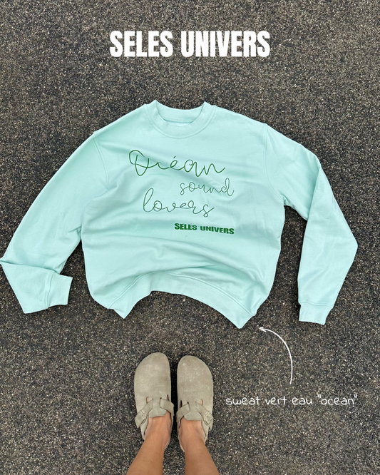 Sweat vert menthe "océan"