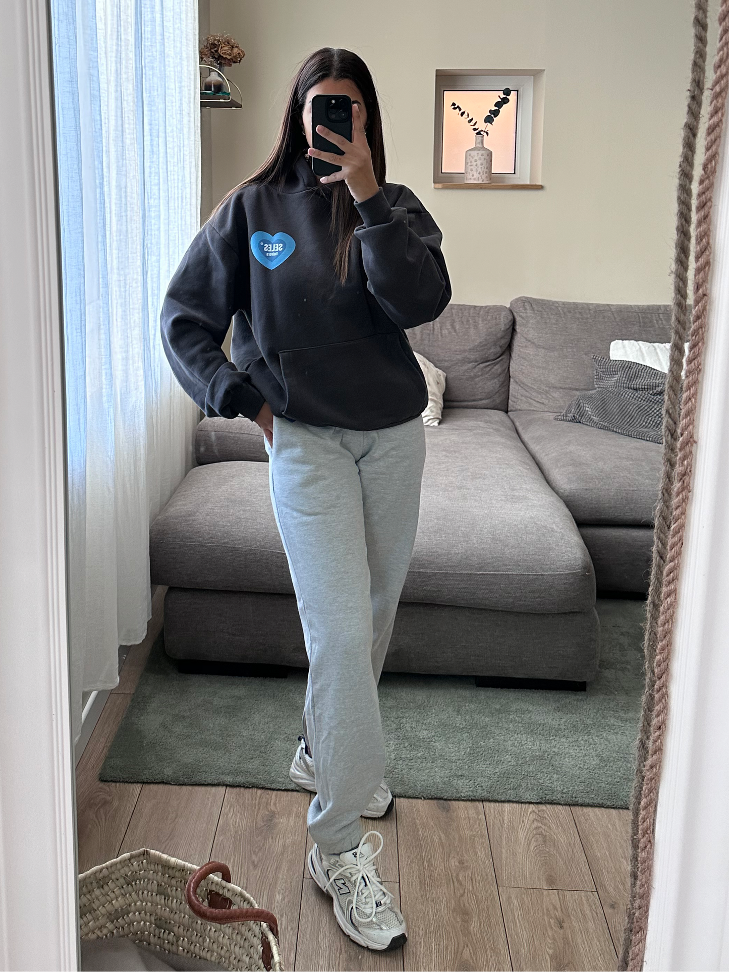 Pantalon de jogging "blue heart" gris