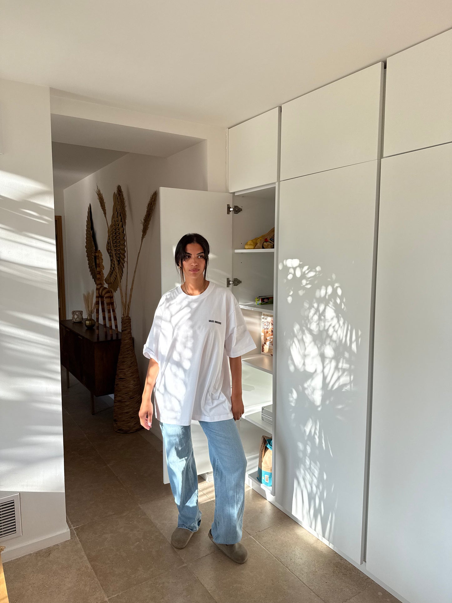 T-shirt blanc "Sunday"