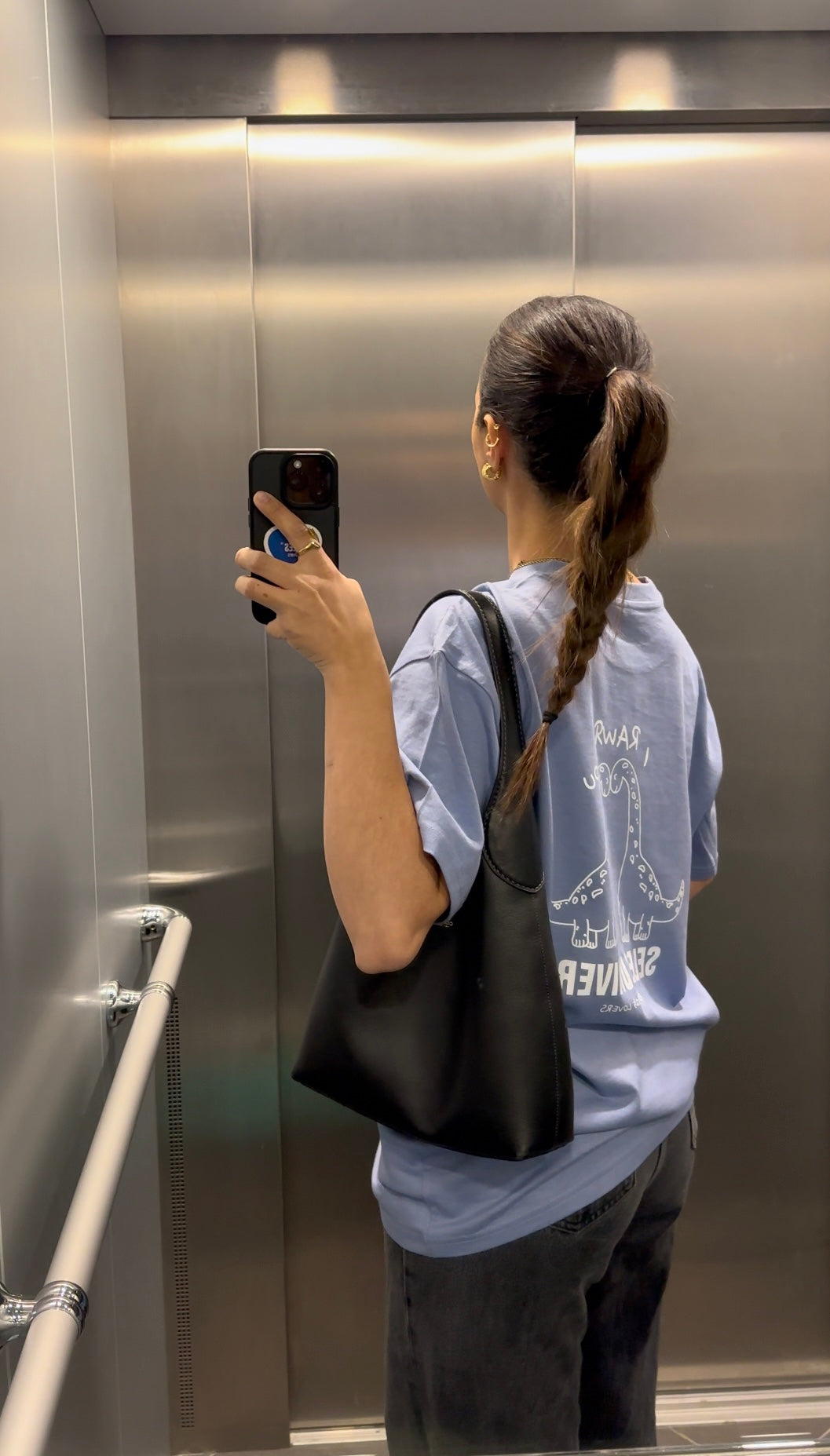 T-shirt "dino" violet-bleu