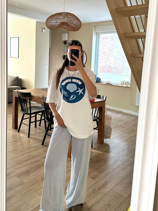 T-shirt oversize "marrin" blanc