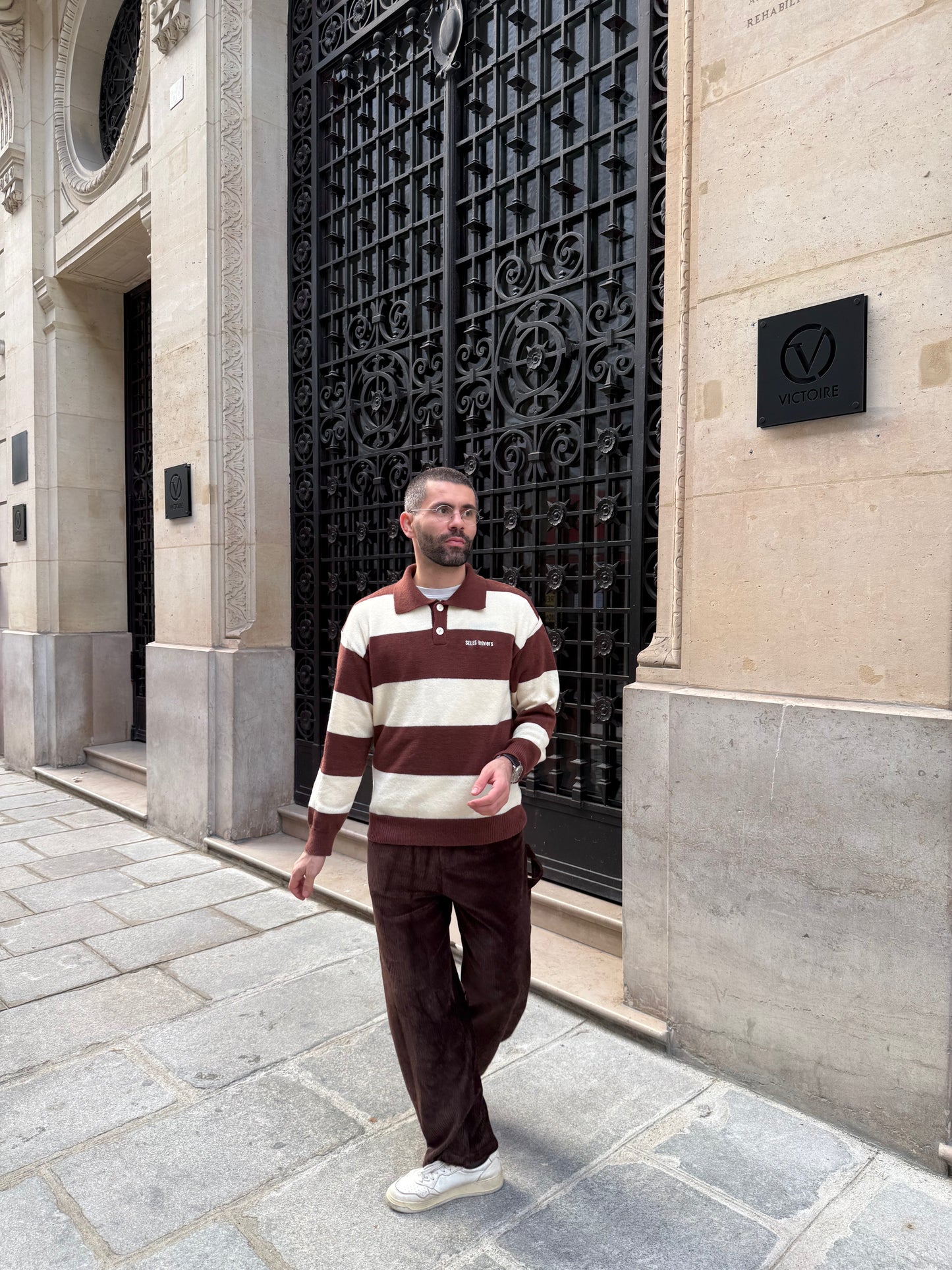 Pull à rayures "PARIS"