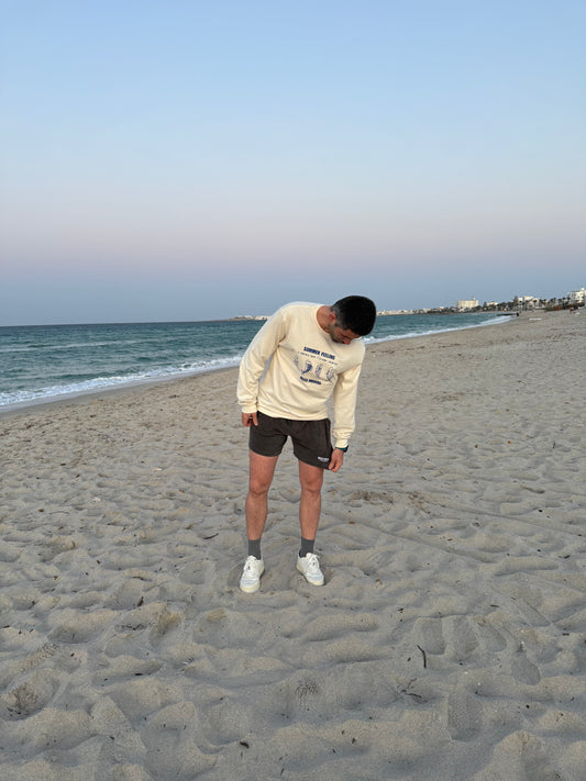 Short éco-responsable en éponge gris