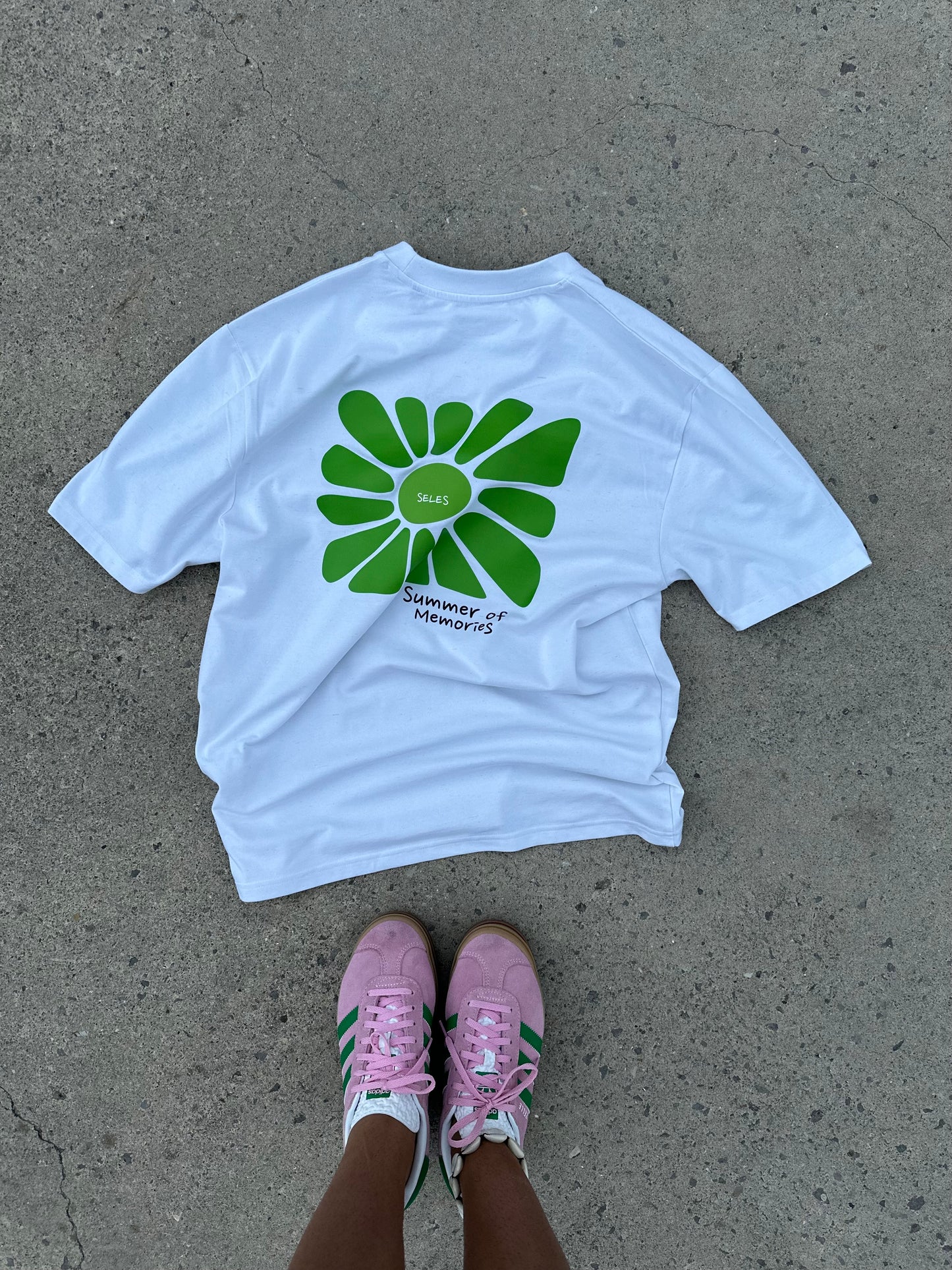T-shirt « flowers » blanc