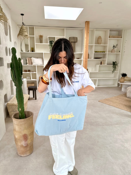 Sac bleu délavé "summer"