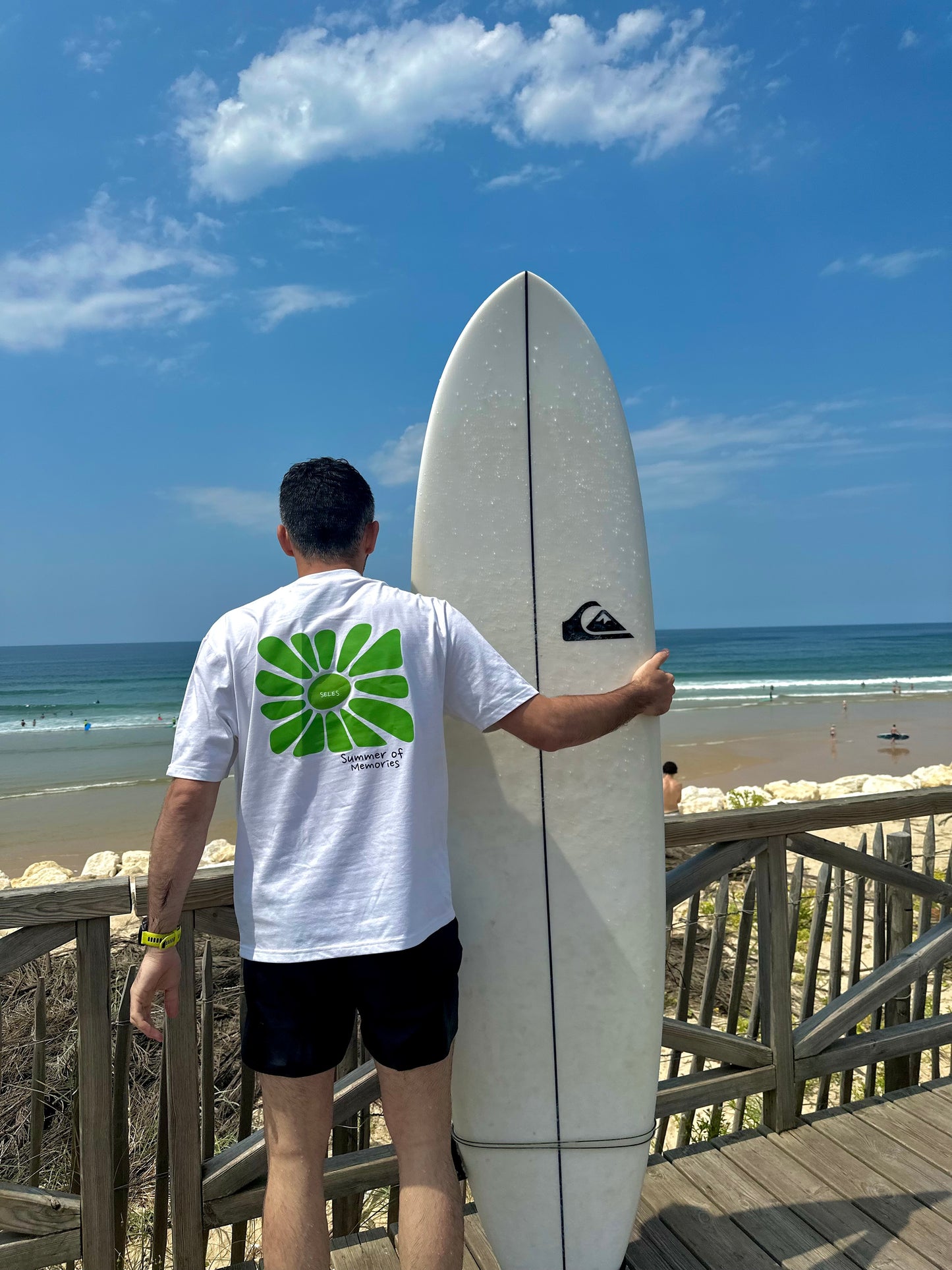 T-shirt « flowers » blanc