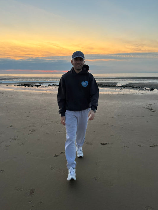 Pantalon de jogging "blue heart" gris