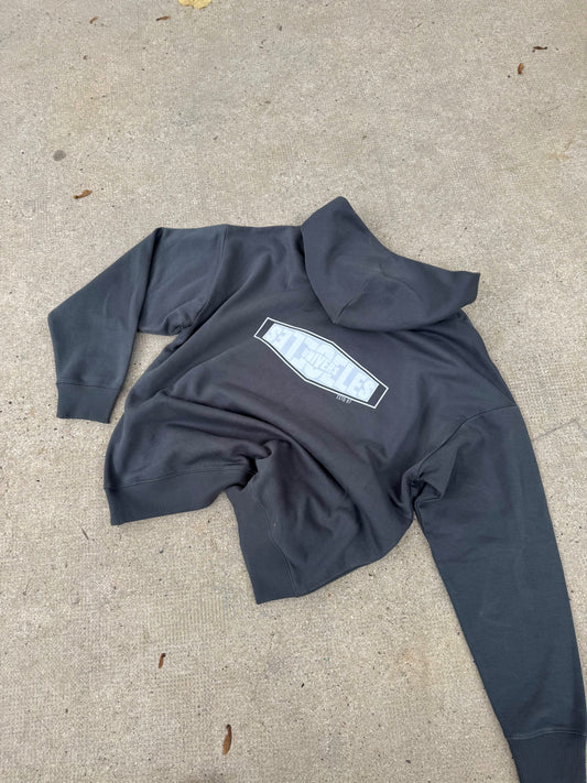 Sweat à capuche gris "Signature"