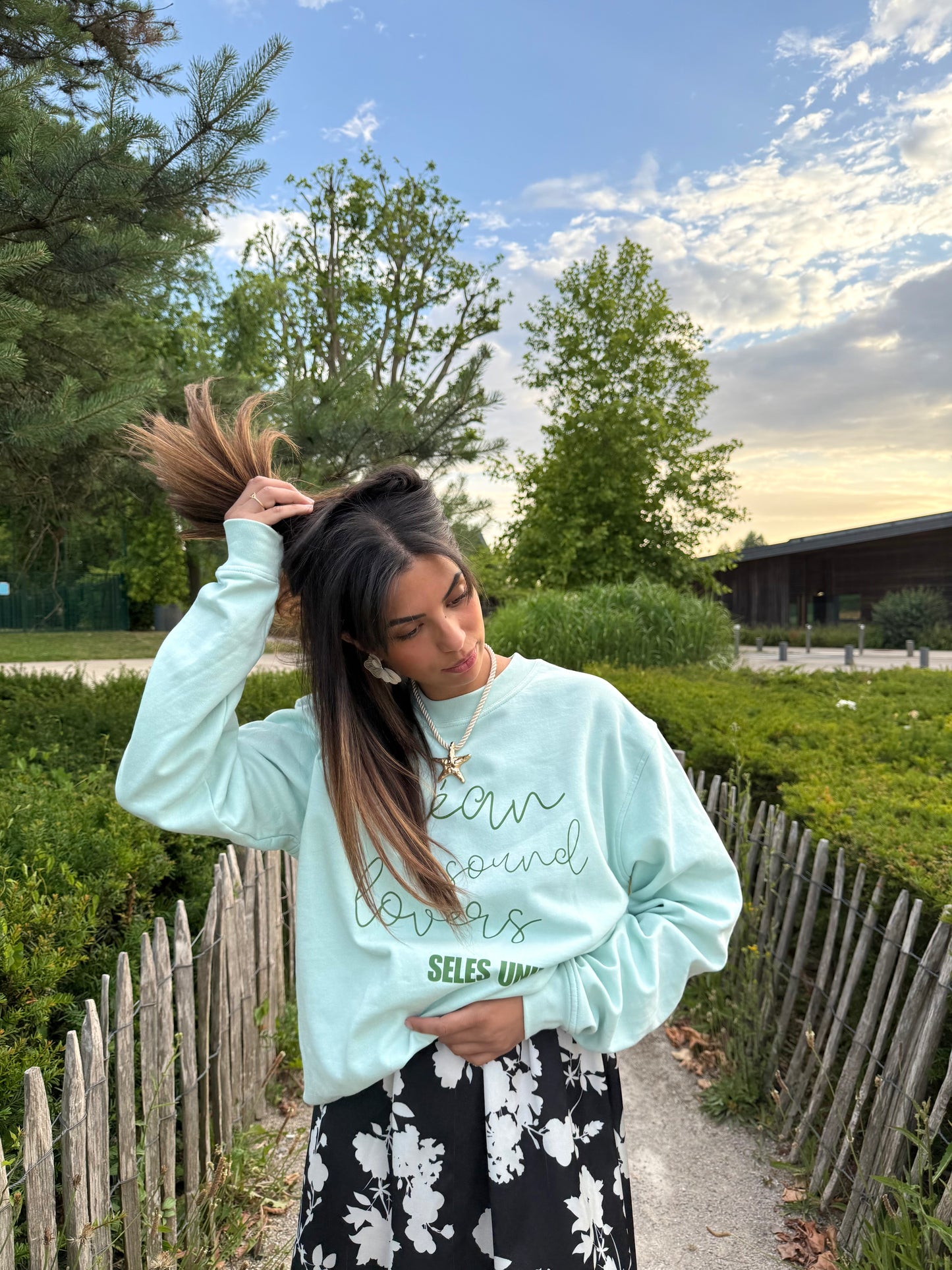 Sweat vert menthe "océan"