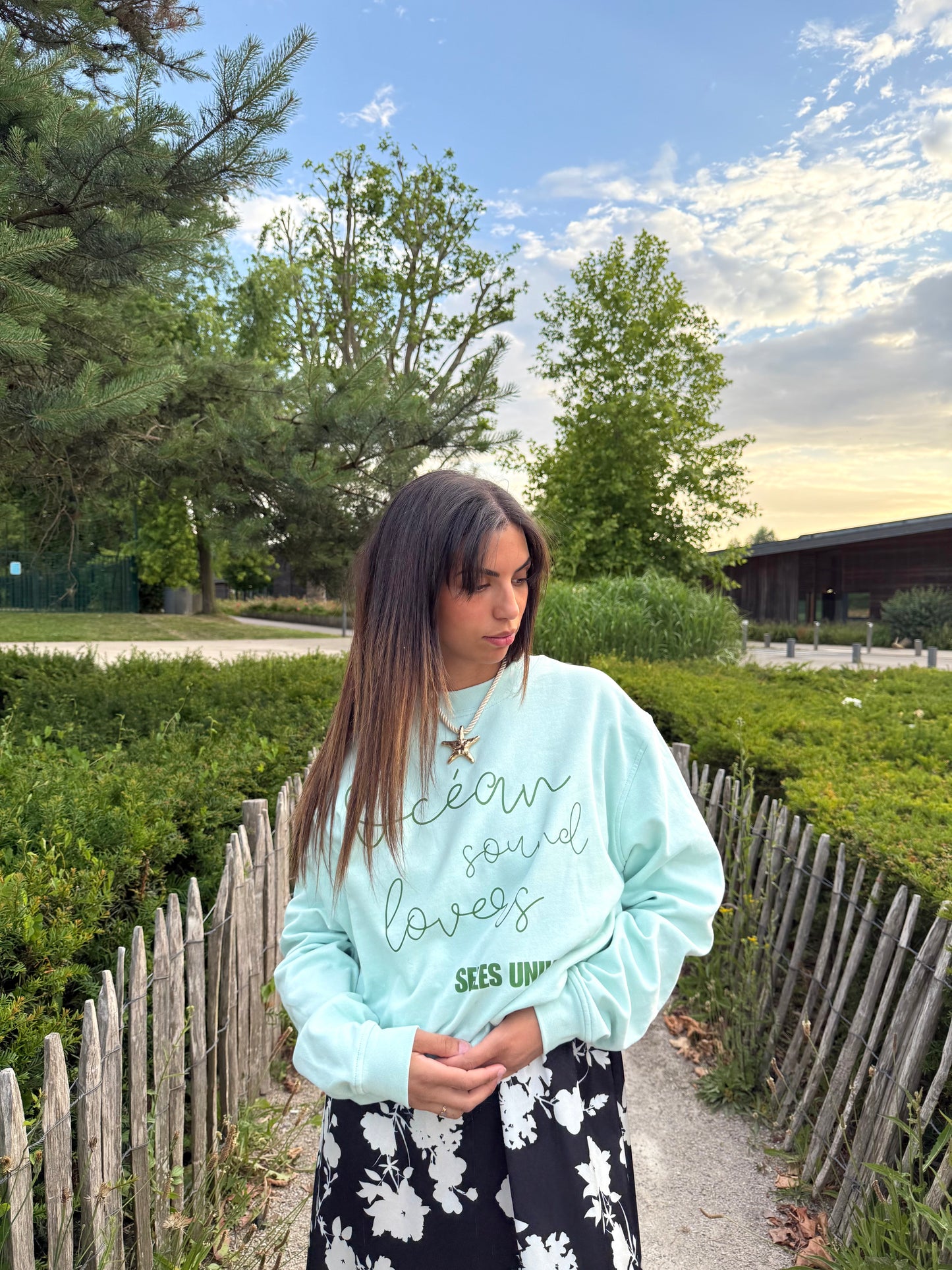 Sweat vert menthe "océan"