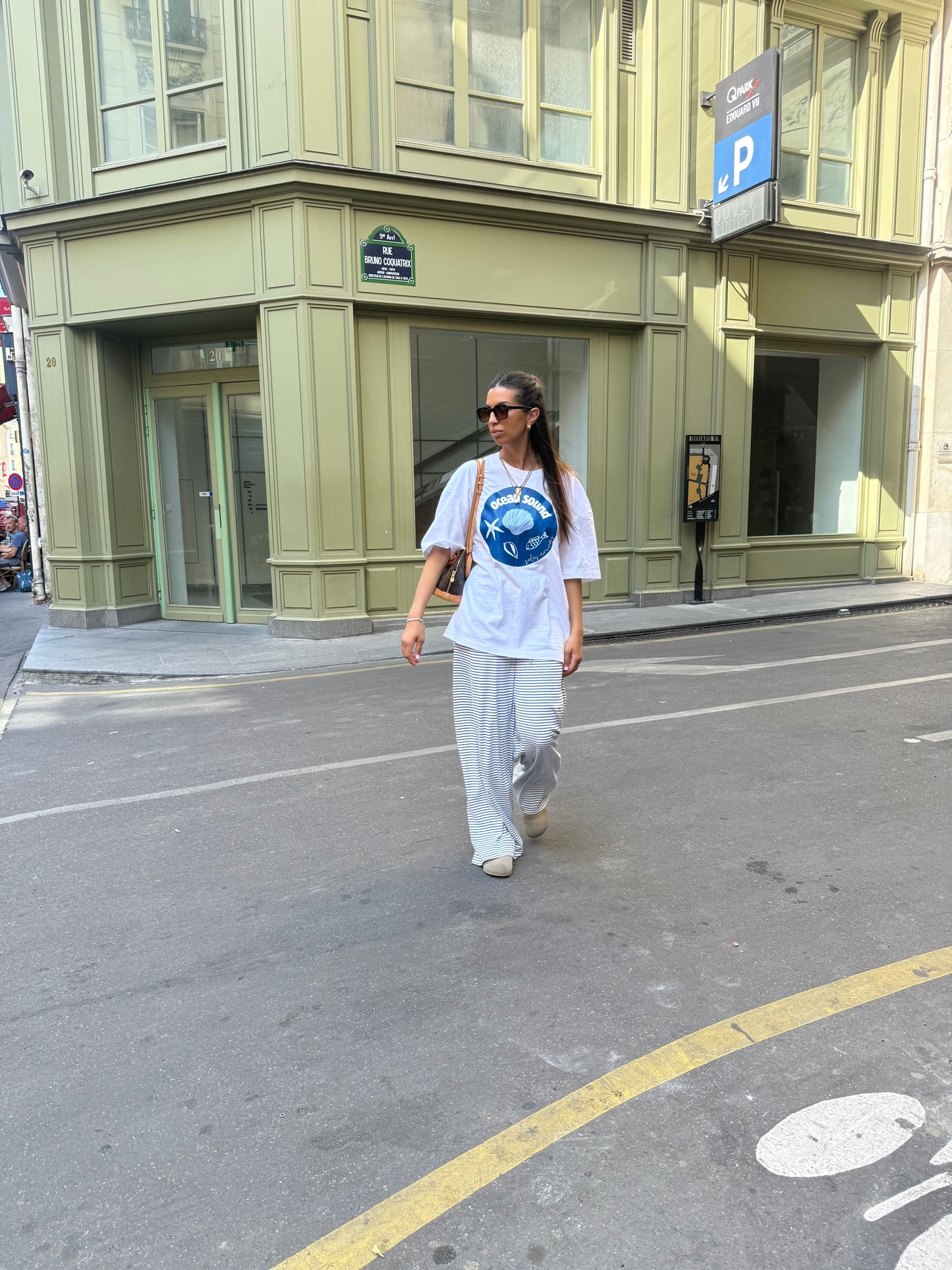 T-shirt oversize "marrin" blanc