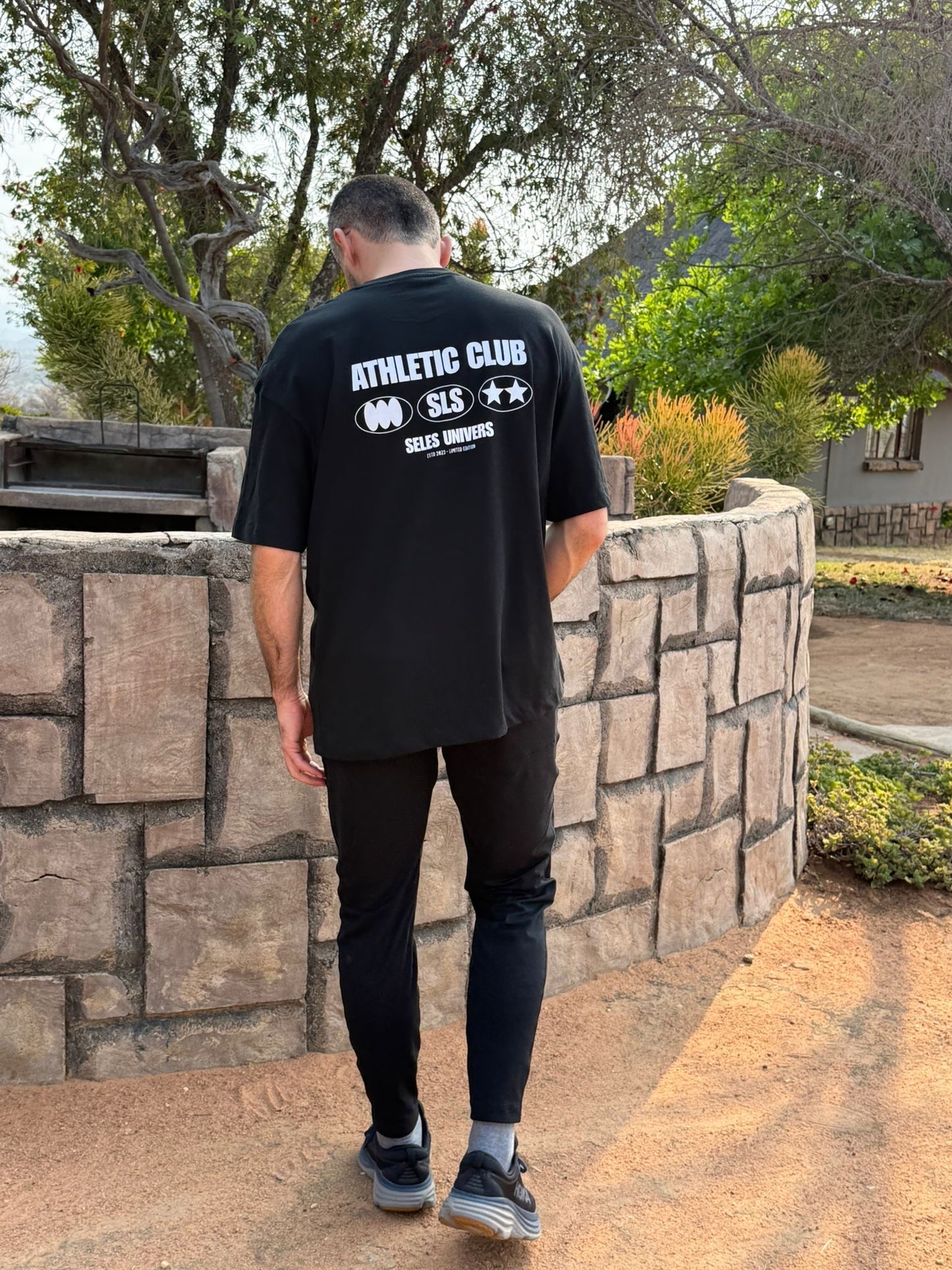 T-shirt noir "athletic club"