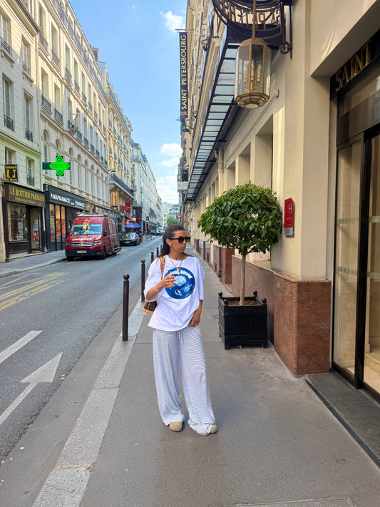 T-shirt oversize "marrin" blanc