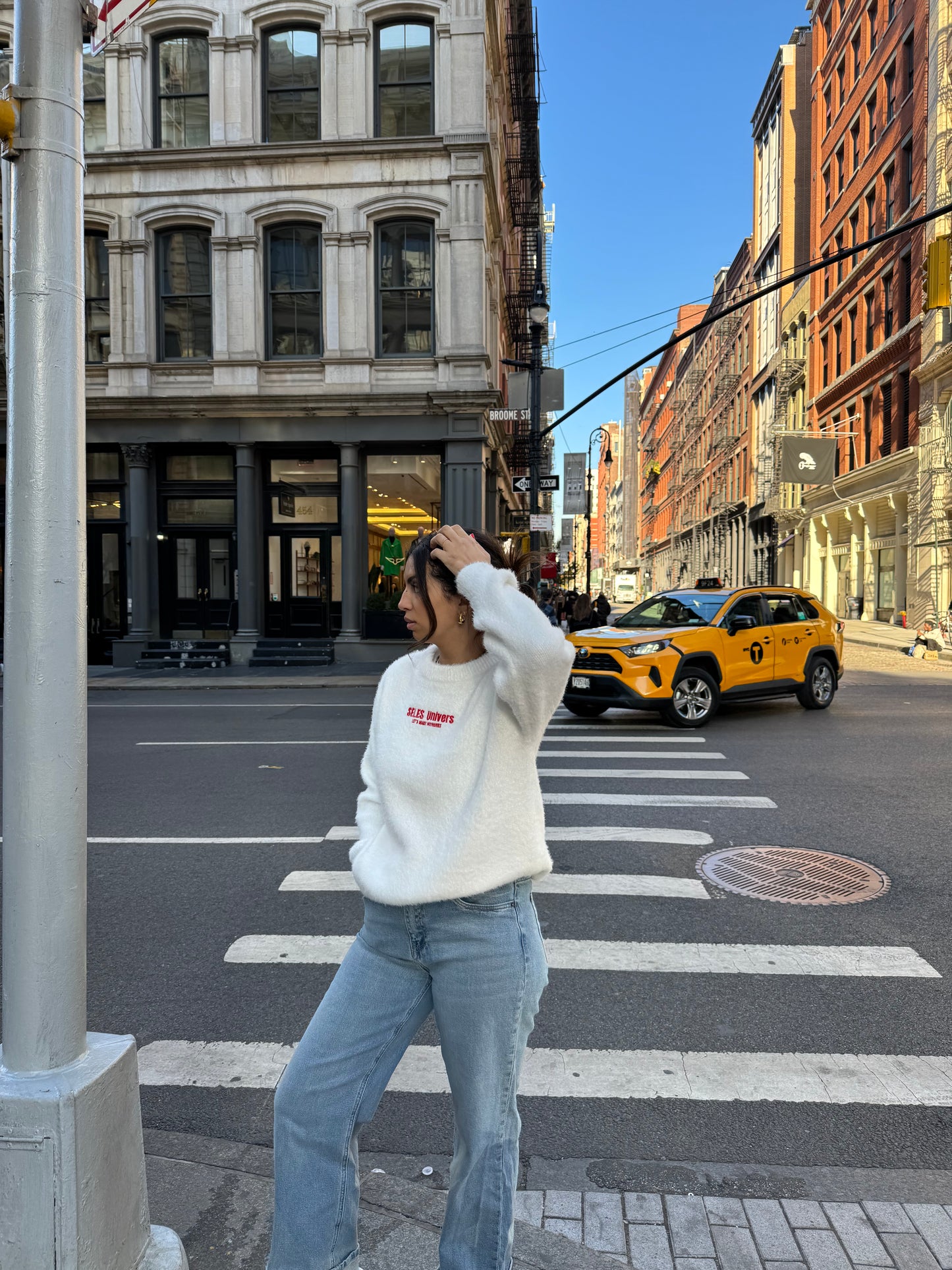 Pull “fluffy“ blanc