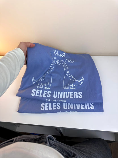 T-shirt "dino" violet-bleu
