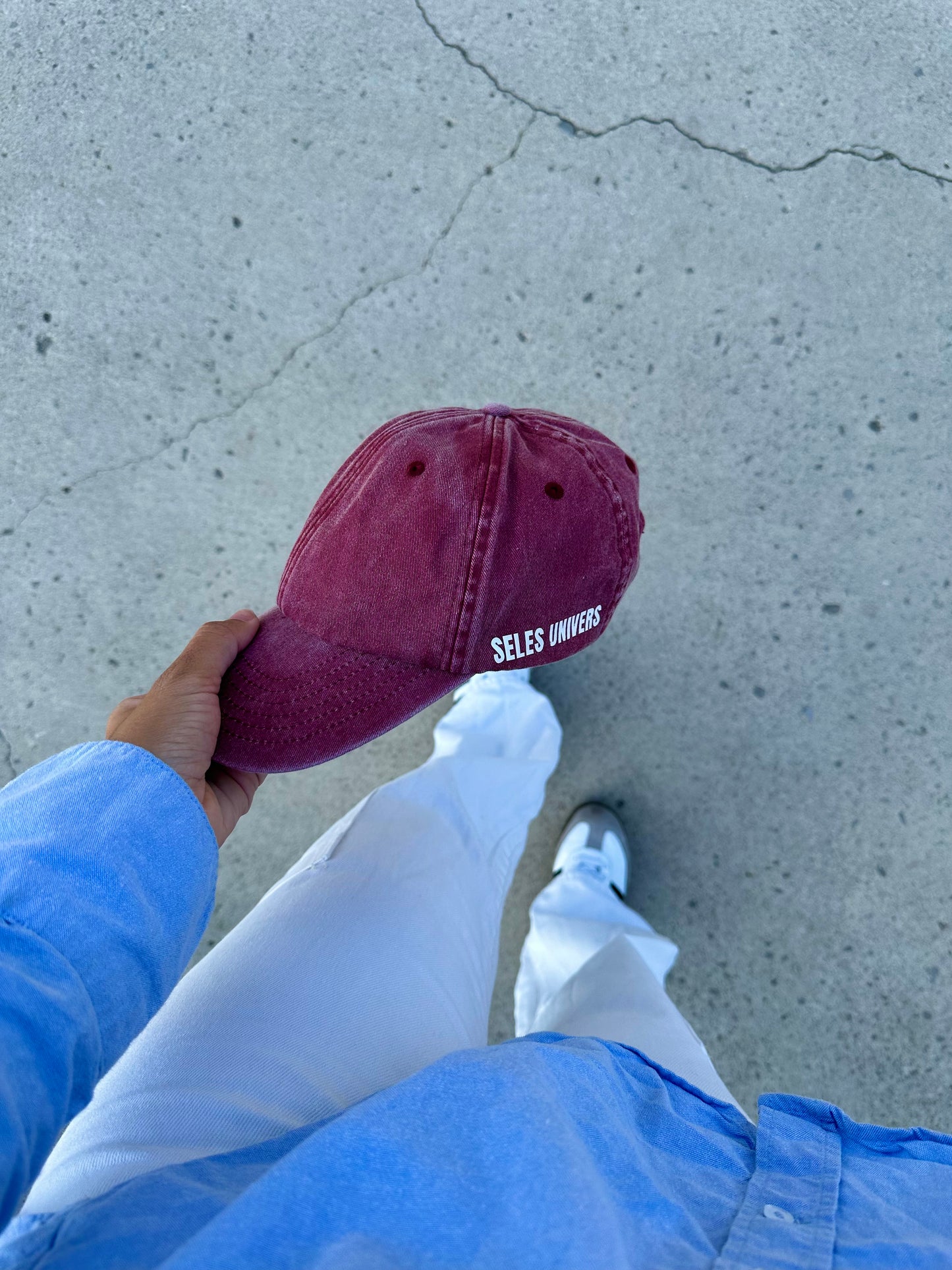 Casquette vintage "Seles" rouge