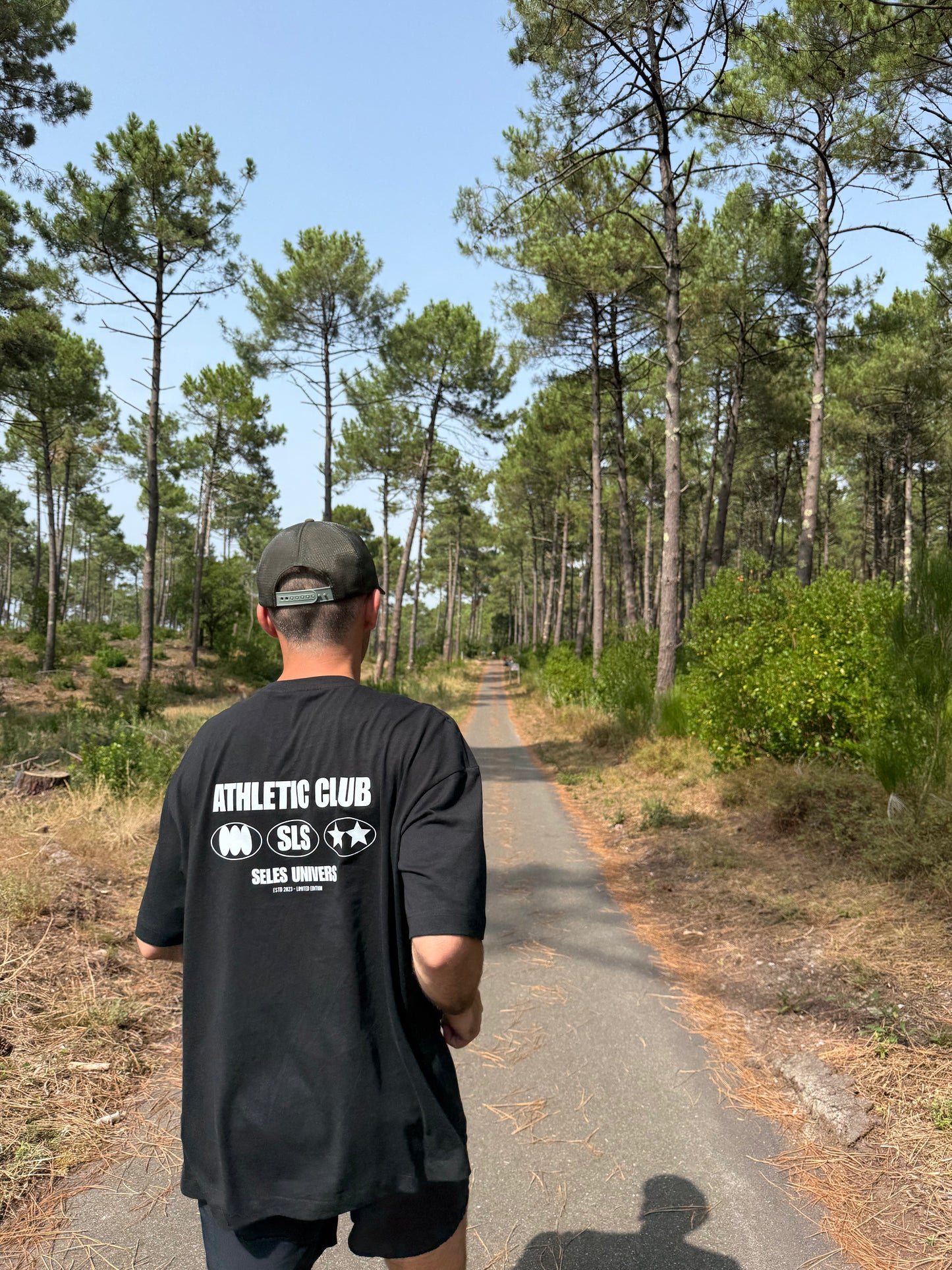 T-shirt noir "athletic club"