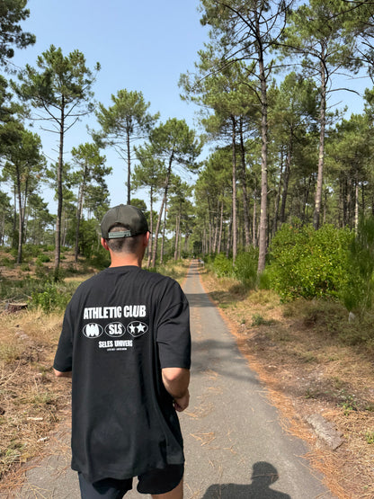 T-shirt noir "athletic club"