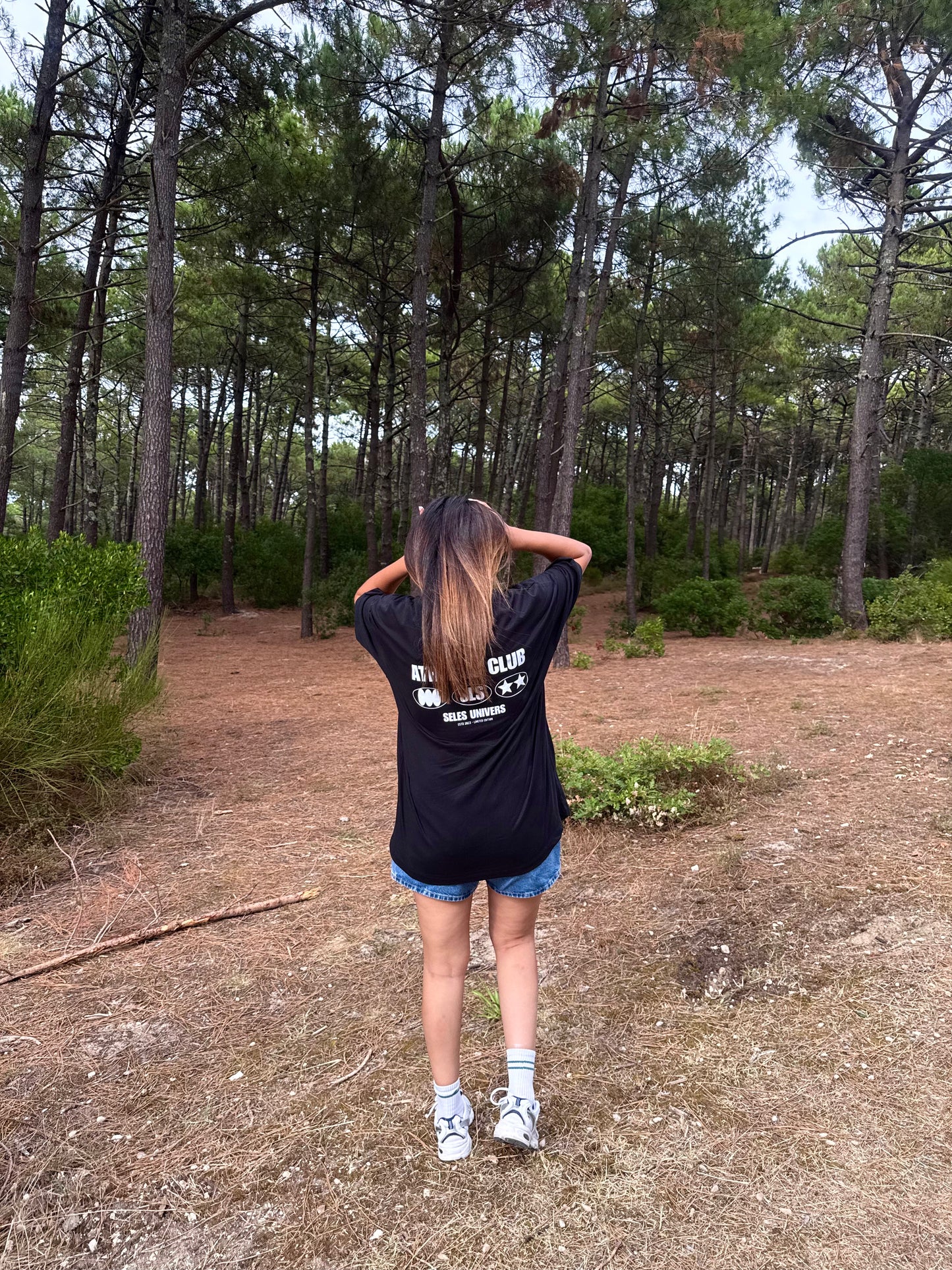 T-shirt noir "athletic club"