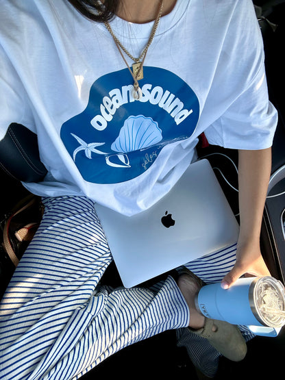 T-shirt oversize "marrin" blanc