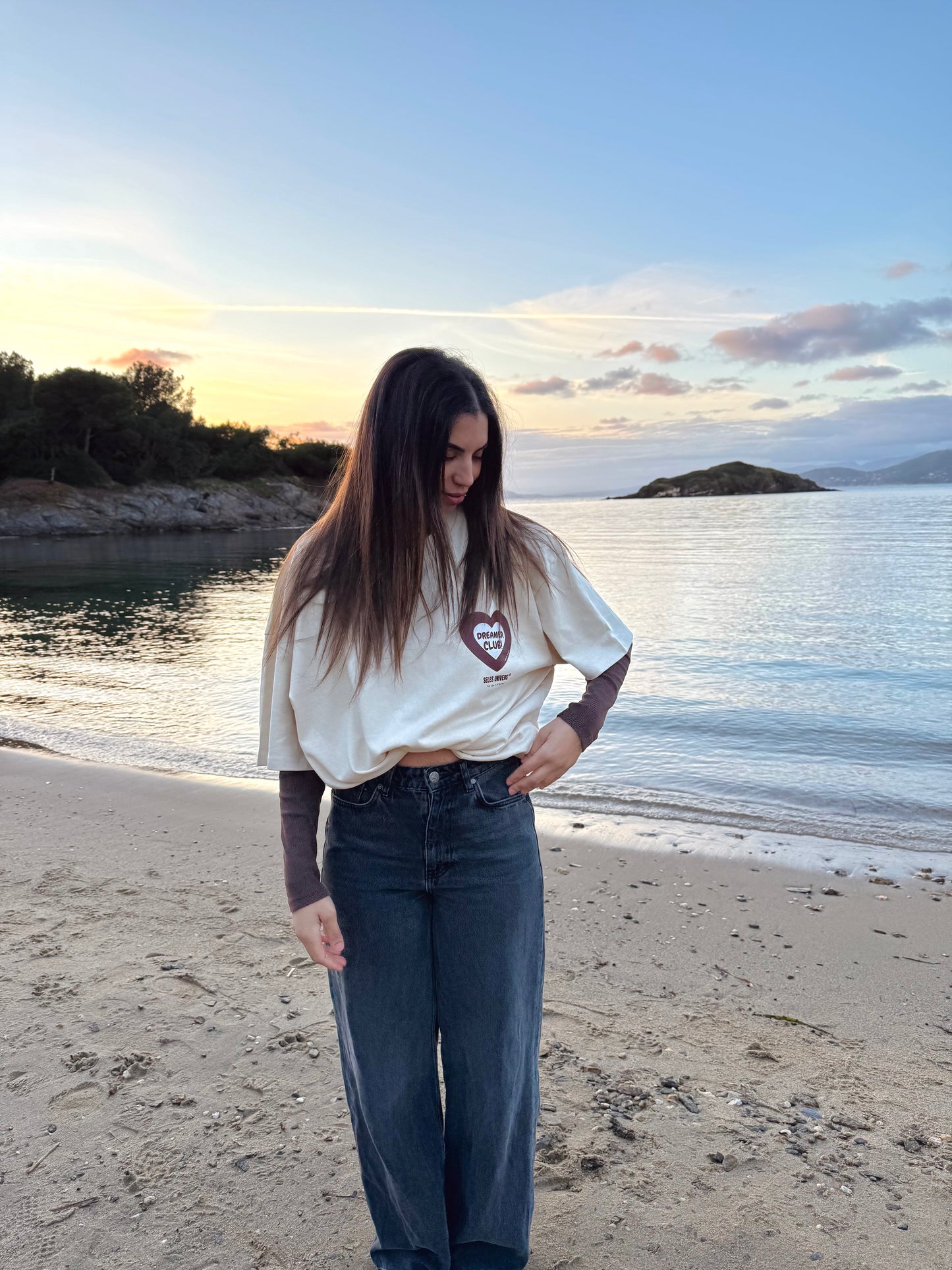 T-shirt "amor" écru
