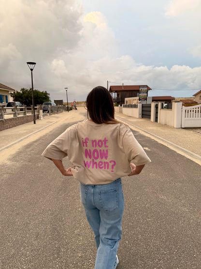 T-shirt sable "Now"