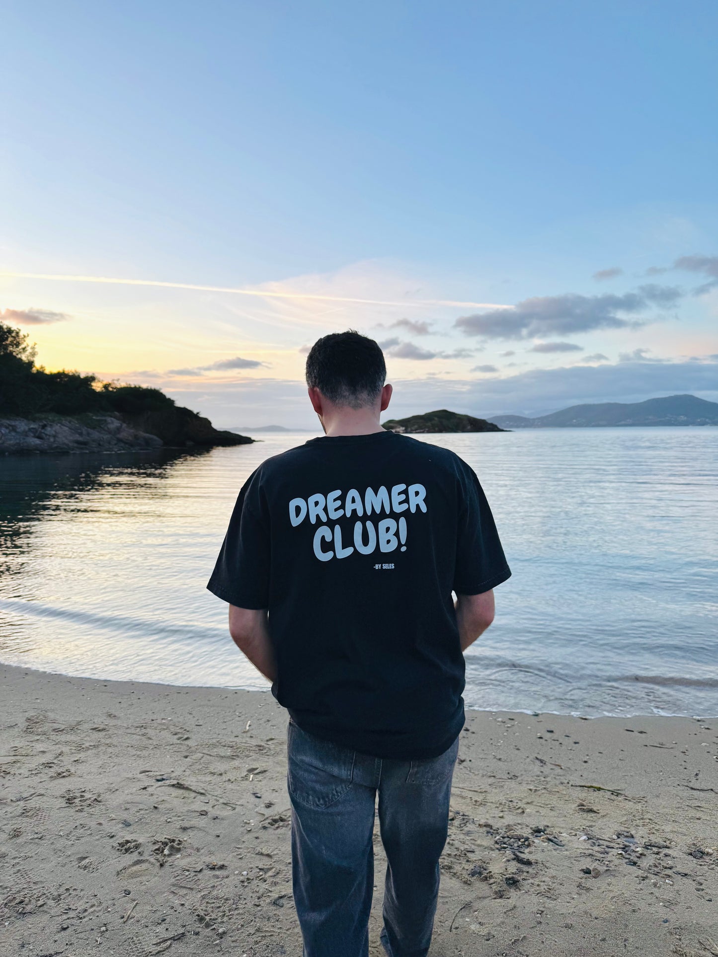 T-shirt "dreamer" noir délavé
