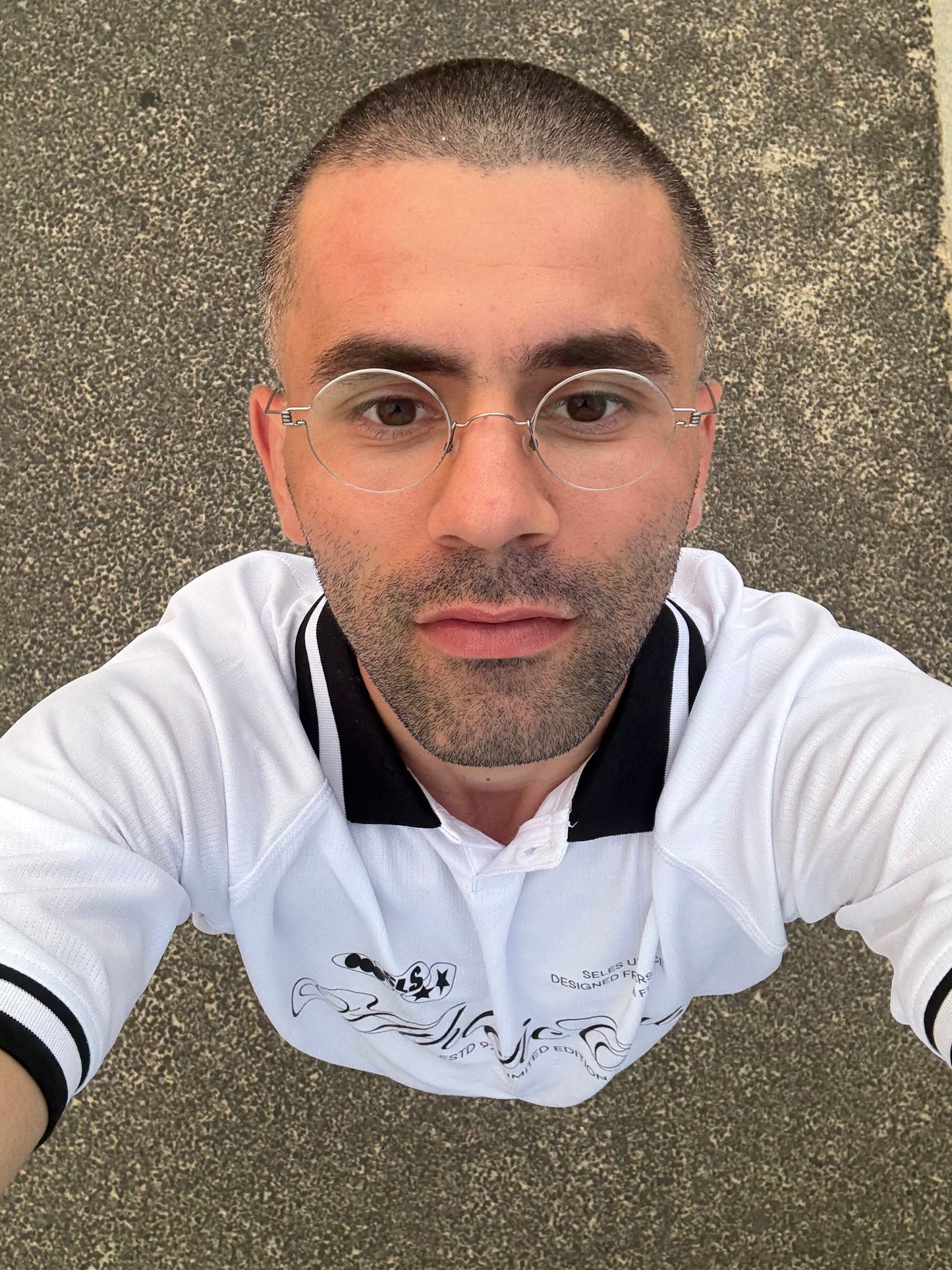 Polo de football blanc