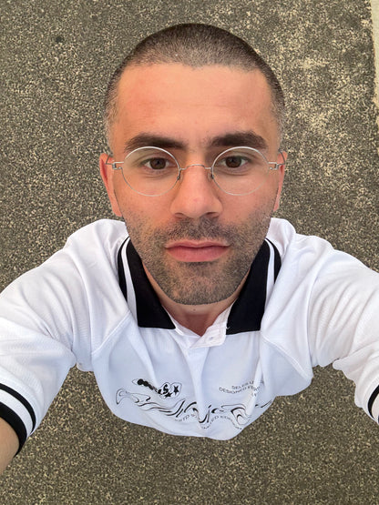 Polo de football blanc