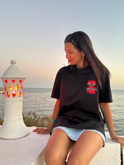 T-shirt "SOUL ON FIRE" noir