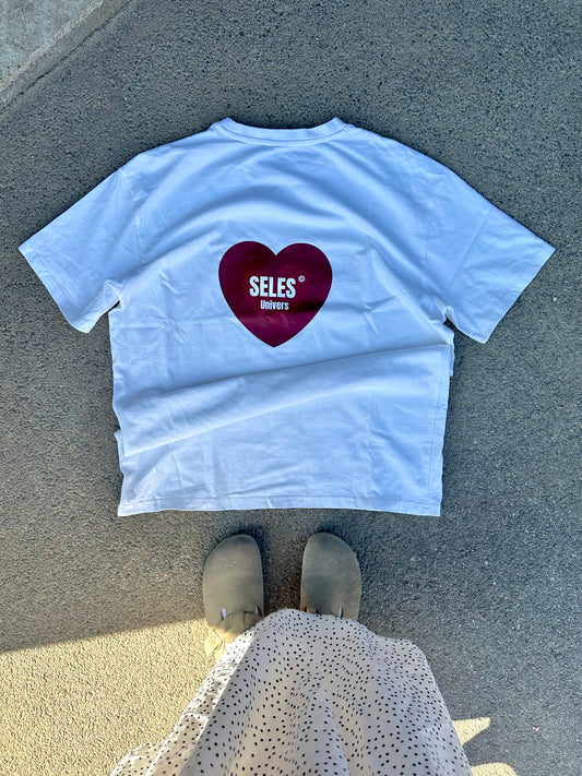 T-shirt "heart" blanc