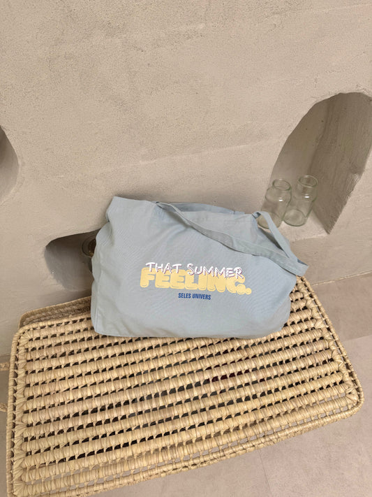 Sac bleu délavé "summer"