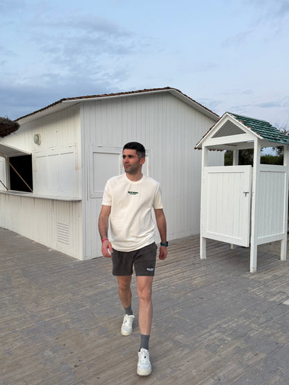 Short éco-responsable en éponge gris