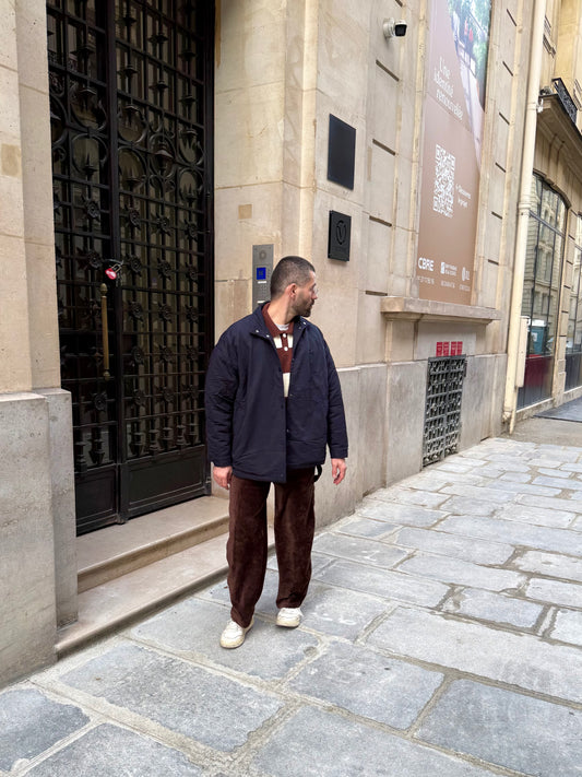 Veste intérieur matelassé bleu marine "Paris"