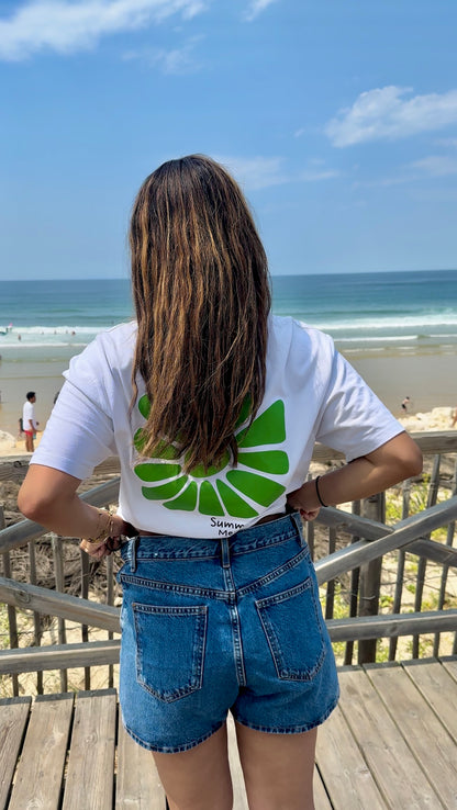 T-shirt « flowers » blanc