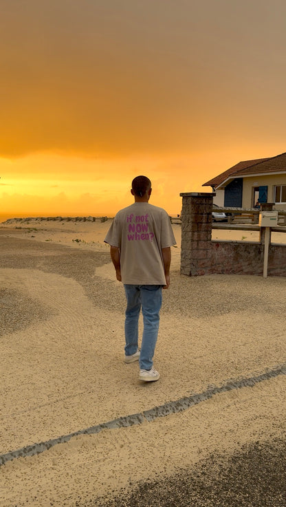 T-shirt sable "Now"