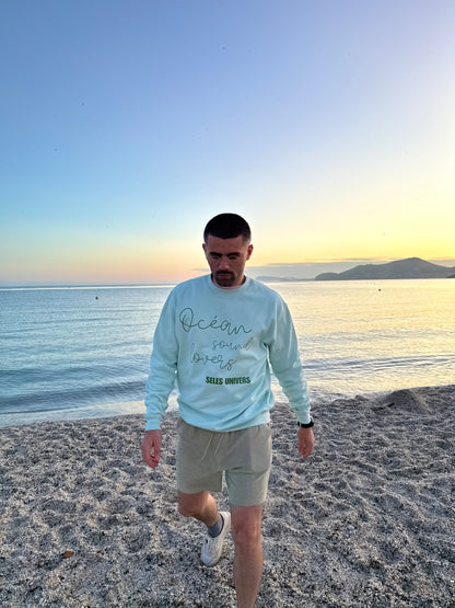 Sweat vert menthe "océan"