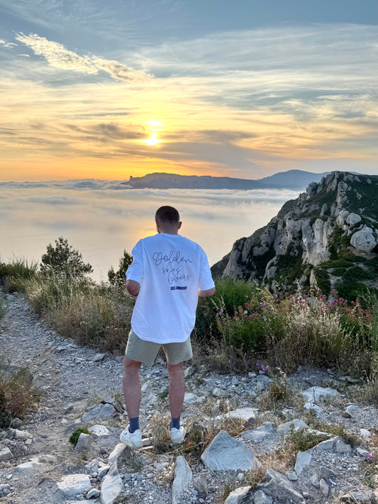 T-shirt oversize "skies" blanc