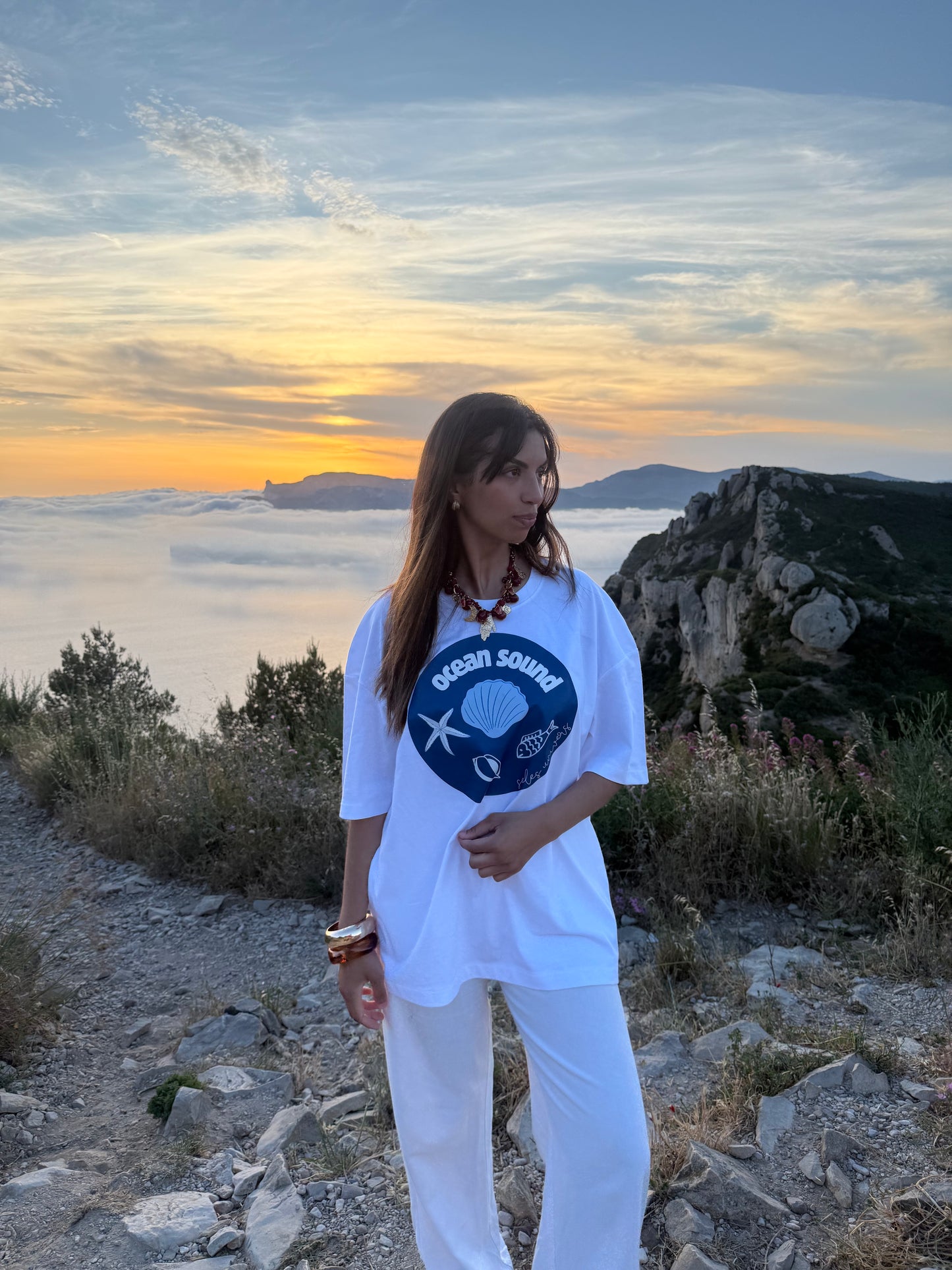 T-shirt oversize "marrin" blanc