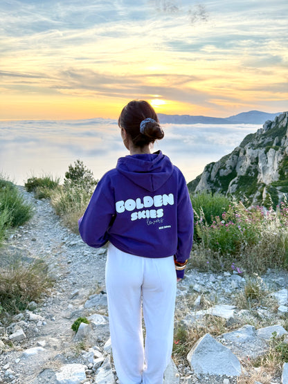 Sweat à capuche violet "golden skies"