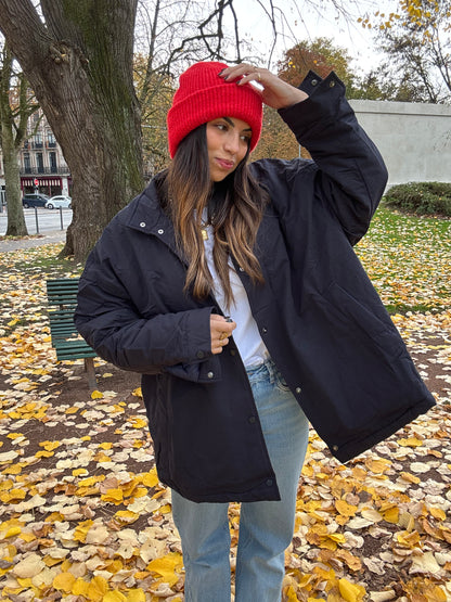 Veste intérieur matelassé bleu marine "Paris"