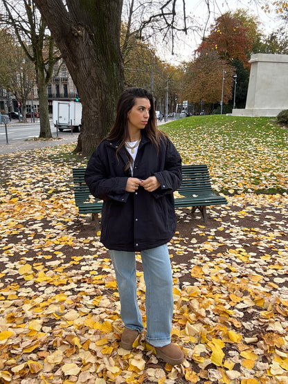 Veste intérieur matelassé bleu marine "Paris"