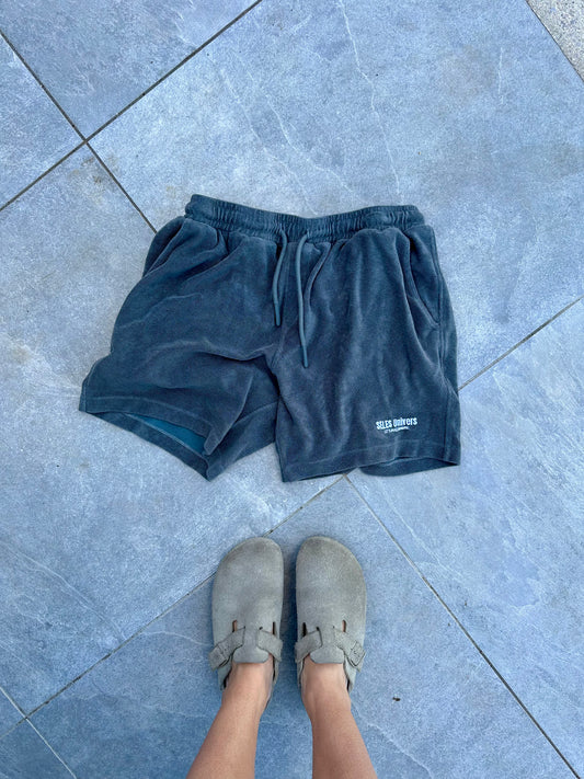 Short éco-responsable en éponge gris