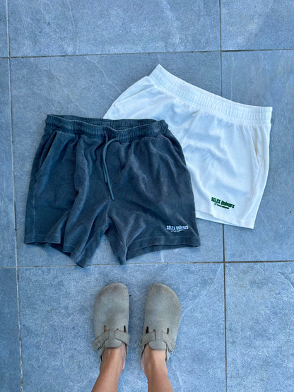 Short éco-responsable en éponge gris