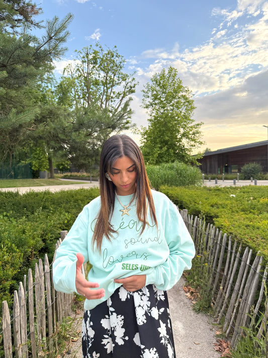 Sweat vert menthe "océan"