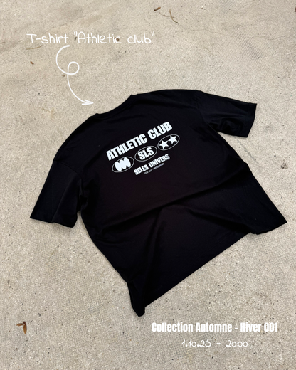 T-shirt noir "athletic club"
